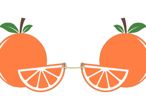 Orange Sunglasses 3D 모델