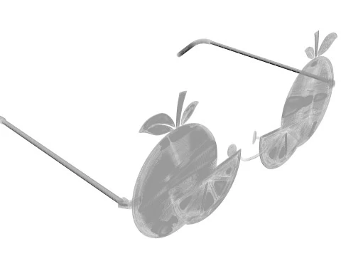 Помаранчеві сонцезахисні окуляри 3D Модель