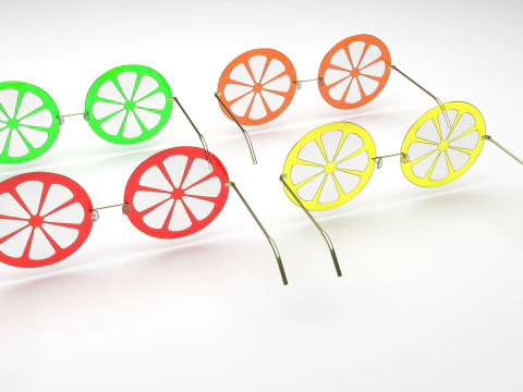 Citrus Sunglasses Collection 3D Model