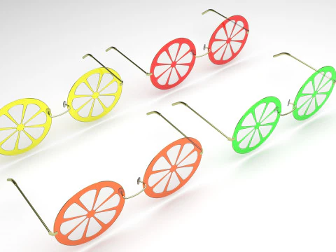 Citrus Sunglasses Collection 3D Model