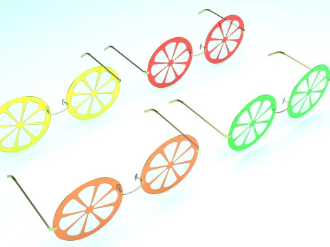 Citrus Sunglasses Collection 3D Model