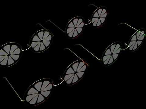 Citrus Sunglasses Collection 3D Model