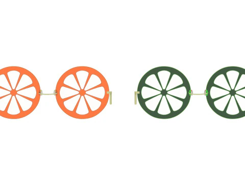 Citrus Sunglasses Collection 3D Model