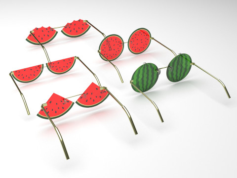 Watermelon Sunglasses Collection Model 3D