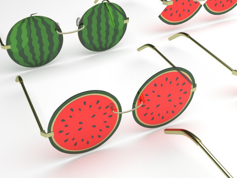 Watermelon Sunglasses Collection Model 3D