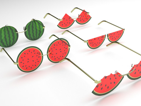 Watermelon Sunglasses Collection Model 3D