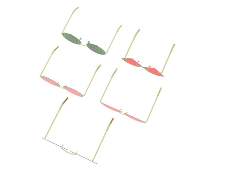 Watermelon Sunglasses Collection Model 3D