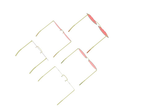 Watermelon Sunglasses Collection Model 3D