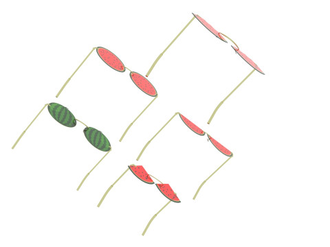 Watermelon Sunglasses Collection Model 3D