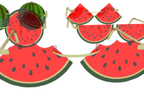 Watermelon Sunglasses Collection Model 3D