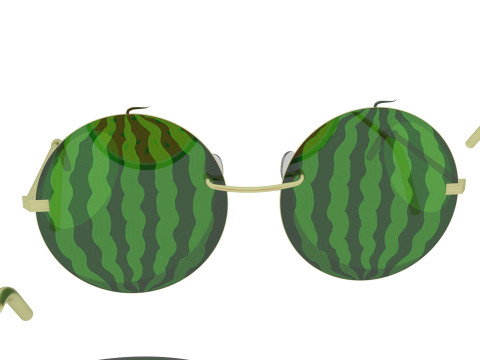 Watermelon Sunglasses Collection Model 3D