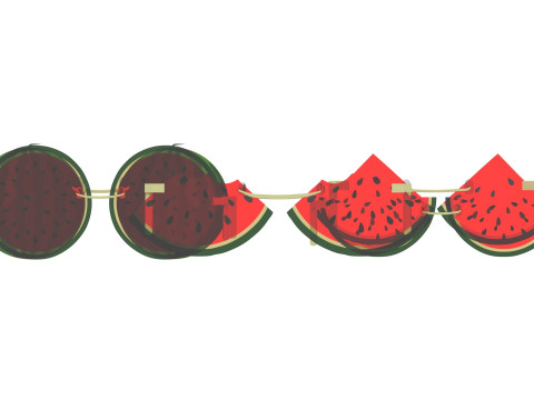 Watermelon Sunglasses Collection Model 3D