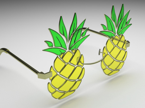 Pineapple Sunglasses 3Dモデル