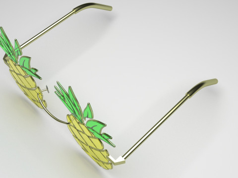 Pineapple Sunglasses 3D 모델