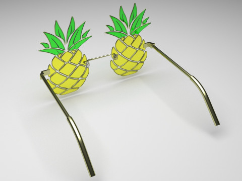 Pineapple Sunglasses 3D 모델