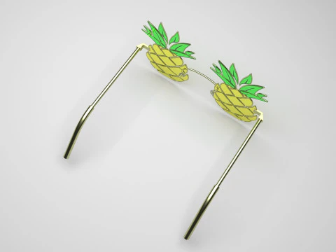 Pineapple Sunglasses 3D Model
