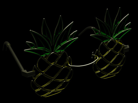 Pineapple Sunglasses 3D 모델