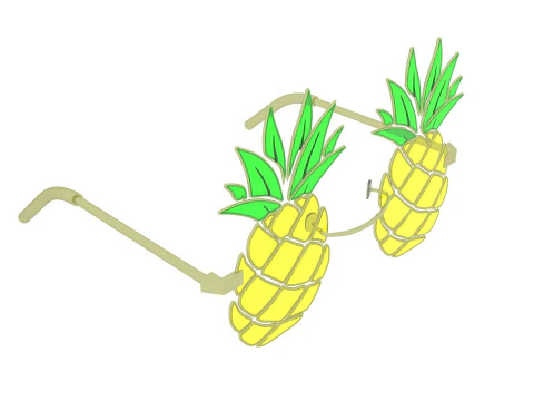 Pineapple Sunglasses 3D Model