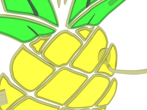 Pineapple Sunglasses 3D Model
