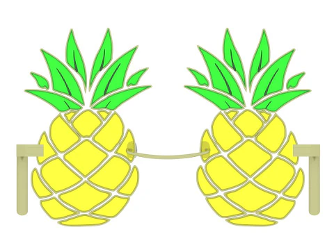 Pineapple Sunglasses 3D Model