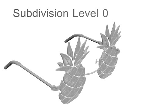 Pineapple Sunglasses 3D 모델