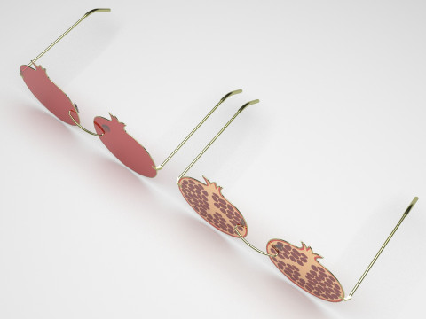 Pomegranate Sunglasses 3Dモデル