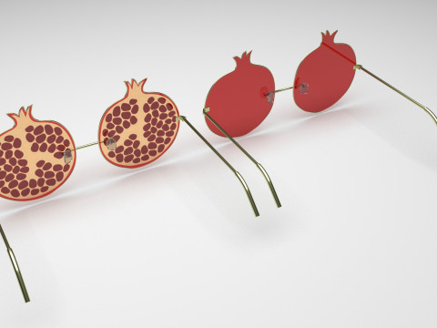 Pomegranate Sunglasses 3Dモデル