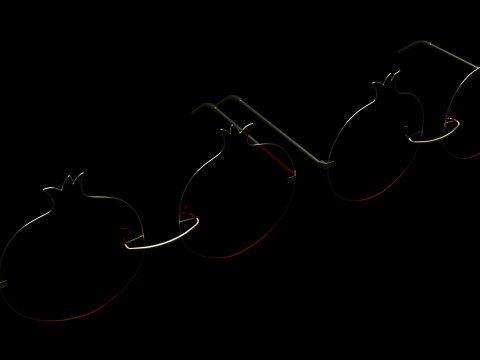 Pomegranate Sunglasses 3Dモデル