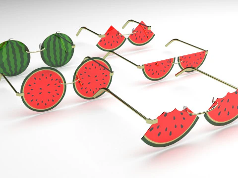 Fruit Sunglasses Collection 3D Model
