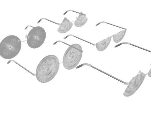 Fruit Sunglasses Collection 3D Model