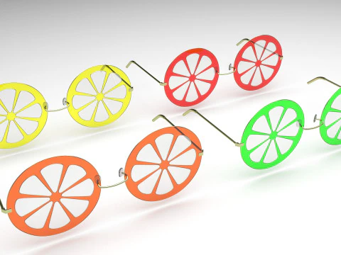 Fruit Sunglasses Collection 3D Model