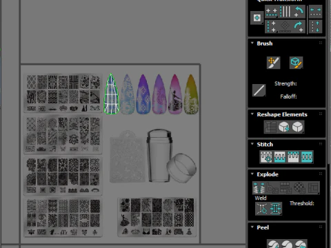Unghie artificiali Modello 3D