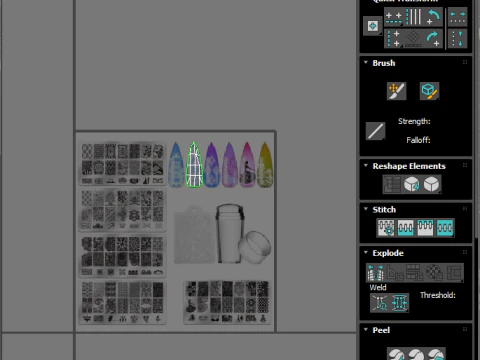 Unghie artificiali Modello 3D