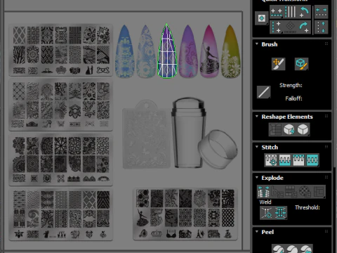 Unghie artificiali Modello 3D