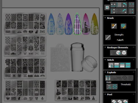 Unghie artificiali Modello 3D