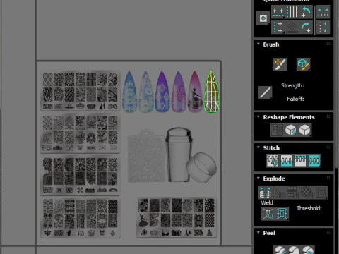 Unghie artificiali Modello 3D