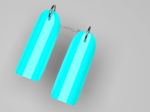 Chain For Ring For Artificial Nails 3D Model