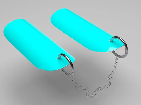 Chain For Ring For Artificial Nails 3D Model