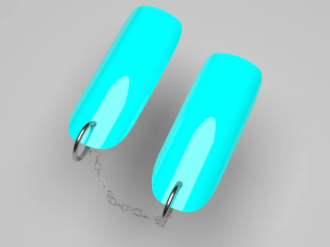 Chain For Ring For Artificial Nails 3D Model