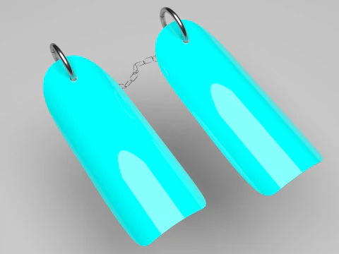 Chain For Ring For Artificial Nails 3D Model