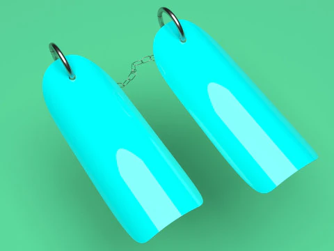 Chain For Ring For Artificial Nails 3D Model