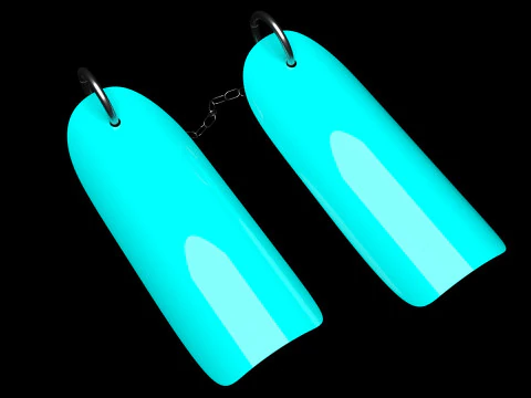 Chain For Ring For Artificial Nails 3D Model
