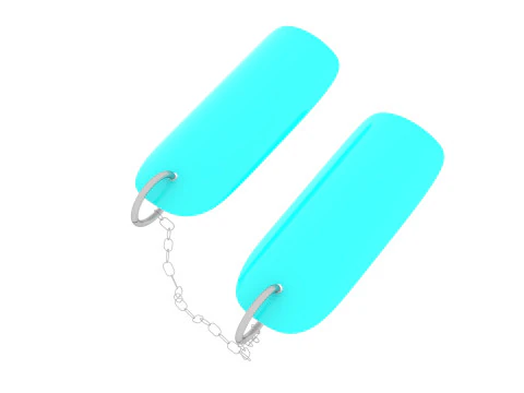 Chain For Ring For Artificial Nails 3D Model