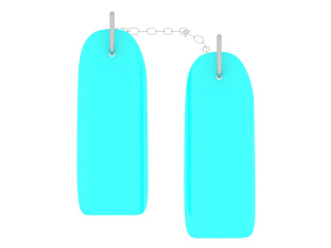 Chain For Ring For Artificial Nails 3D Model