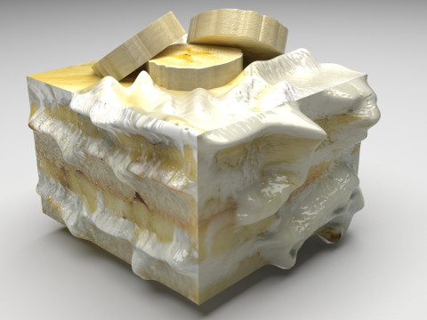 Banana Tiramisu 3Dモデル