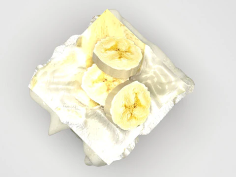 Banana Tiramisu 3D Model