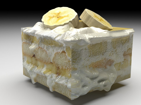 Banana Tiramisu 3D मॉडल
