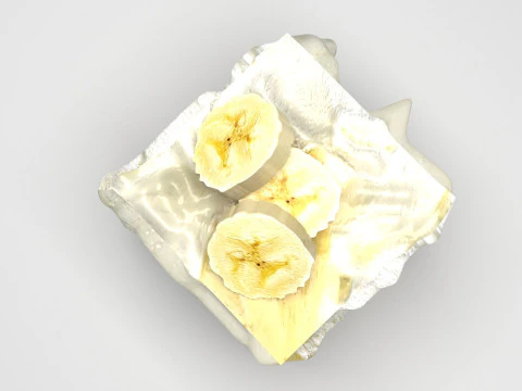 Banana Tiramisu 3D Model