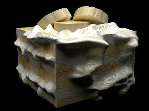 Banana Tiramisu 3D Model