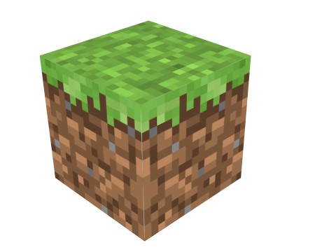 Minecraft Grass 3D Модель